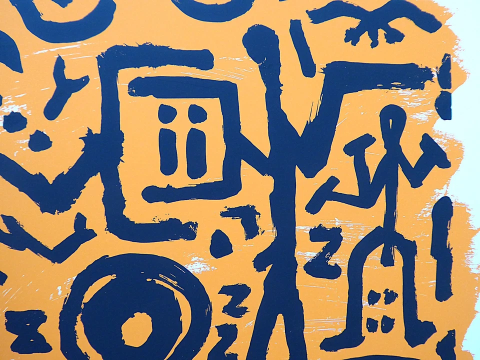 A. R. PENCK - "FALKENKOPF JÄGER U. ADLER" - FARBSERIGRAFIE - DRUCKFRISCH - Bild 4 von 4