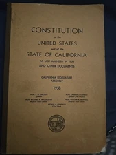 Constitution of the United States and State of California 1958