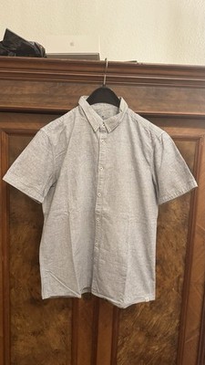 Tom Tailor Herren Hemd Kurzarm Gr. L Hellblau Fitted Style Button Down Sommer