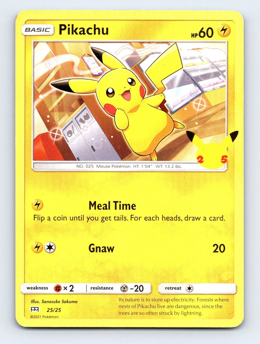 Preços baixos em Pikachu 025/025 McDonald's 25th Anniversary | eBay
