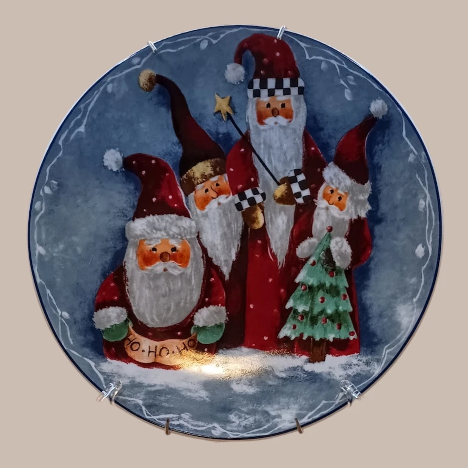 Vintage Four Santas Plate-10.25”-1997-Elaine Thompson/Rainbow Mountain - Image 2 of 4