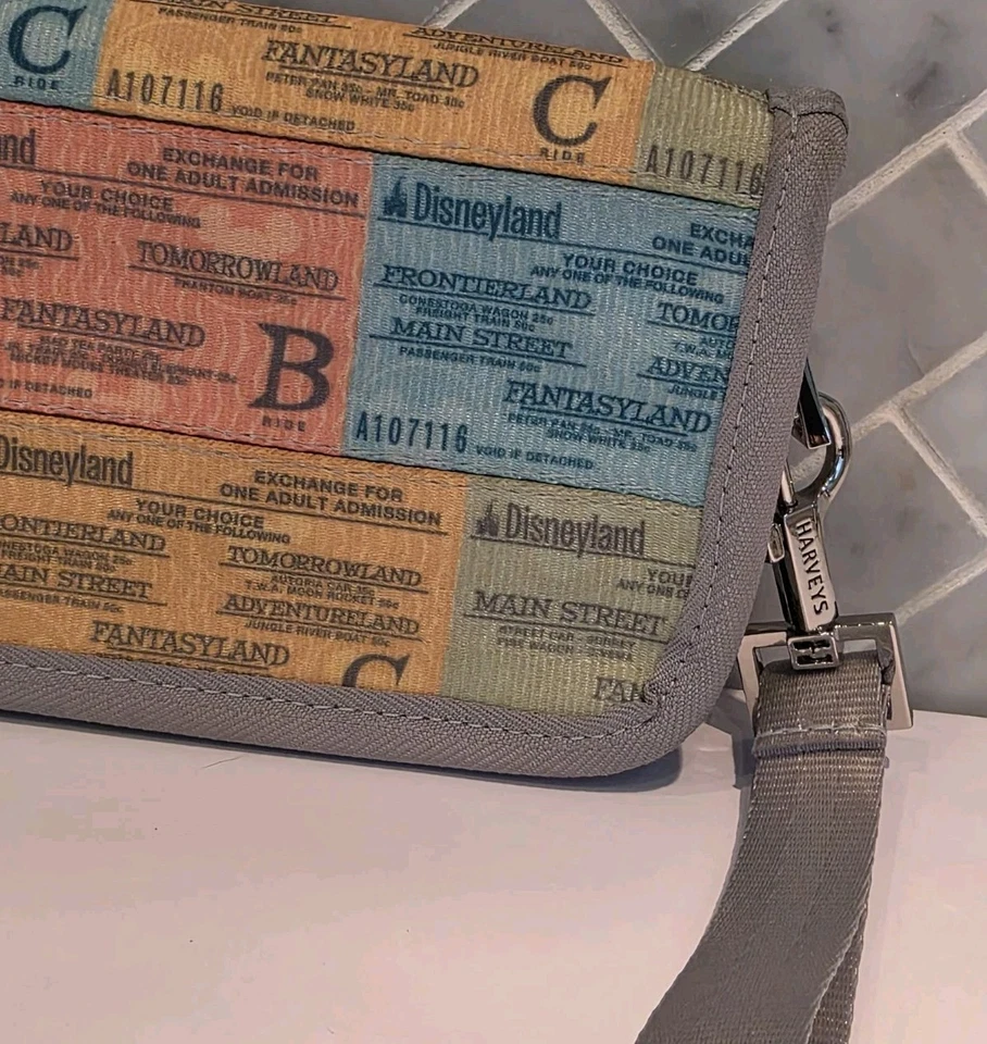 HARVEYS D23 EXPO 2015 Disney Seatbelt Wallet Attraction Tickets Wristlet - Image 2 of 4