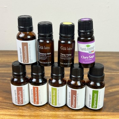 Lot of 9 Essential Oils Simply Earth, Gya Labs, Plant Therapy Mixed Scents