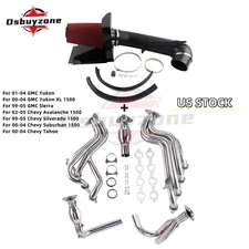 For 99-06 GMC/Chevy 4.8/5.3 V8 4'' Cold Air Intake Pipe & Exhaust Tube Pipe Kits