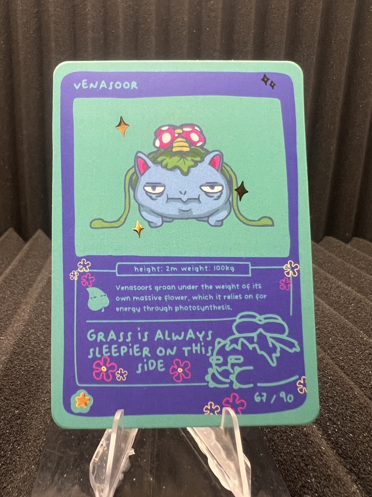Venasoor (Venasaur) 67/90 - Pokedoodles Set 1 Fan Art- Pokemon