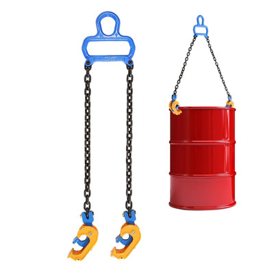 Upgraded Chain Drum Lifter Load Capacity 1 Ton with Carbon Steel Lifting Chain a