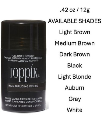 Toppik Hair Building Fibers Black /Dark Brown/Medium Brown/Light Brown/Blonde