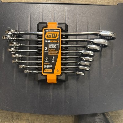 GearWrench 8Pc Metric Reversible Combination Ratcheting Wrench Set GWD8RRWMM NEW