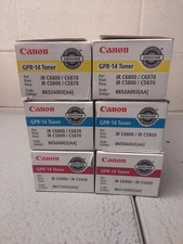 Genuine Canon GPR-14 Magenta Cyan Yellow lot of 6 Toner Cartridge NEW OEM SEALED