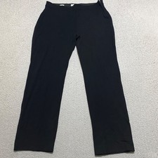 Talbots Womens 16P Dress Pants Solid Black Straight Heritage High Rise Business