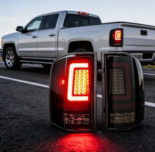 Smoke Lens Led Tail Lights For 2007-2013 Chevy Silverado 1500 2500 Black Lamps
