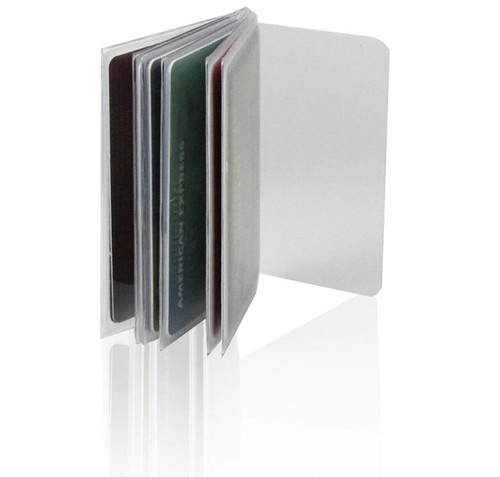Marshal wallet Clear Plastic Vinyl Bookfold Wallet Picture Card Insert - 6... - Afbeelding 2 van 5