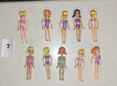 Polly Pocket Doll Lot 10 Dolls NO Clothing.  (J)