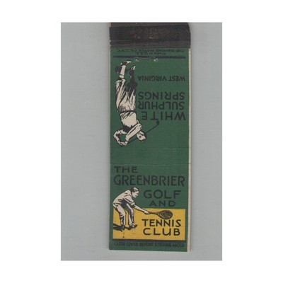 Matchbook Cover The Greenbrier Golf and Tennis Club WV