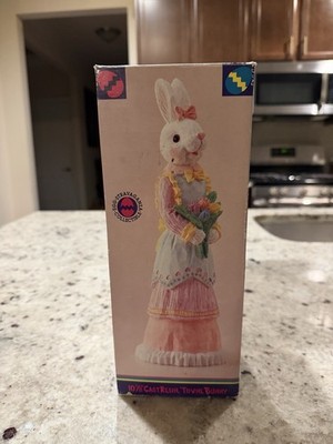 Vintage Egg-Stravaganza Towne Bunny 10.5'' Cast Resin Figurine in Box