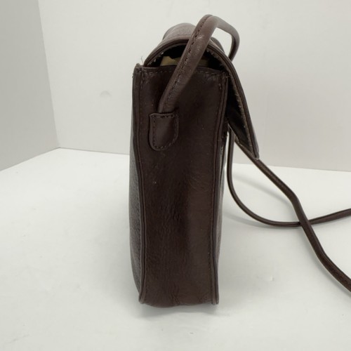 Fossil Brown Leather Small Messenger Crossbody Shoulder Bag - Picture 6 of 10