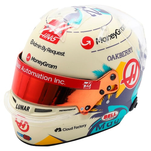 Haas F1 Team Motor Racing Formula Collectible Mini Helmet Adult