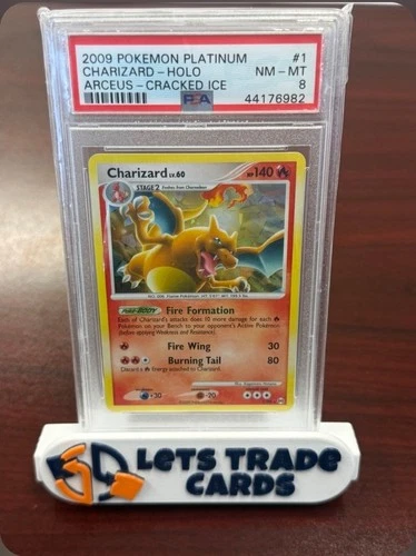 Pokemon Charizard (Cracked Ice Holo) 2009 Platinum Arceus PSA 8