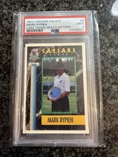 PSA 9 1991 Caesars Palace Lake Tahoe Heavy Hitters #6 Mark Rypien Mint Low Pop
