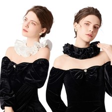 Victorian Styles Faux Collar Ruffled Detachable Collar for Various Occasion