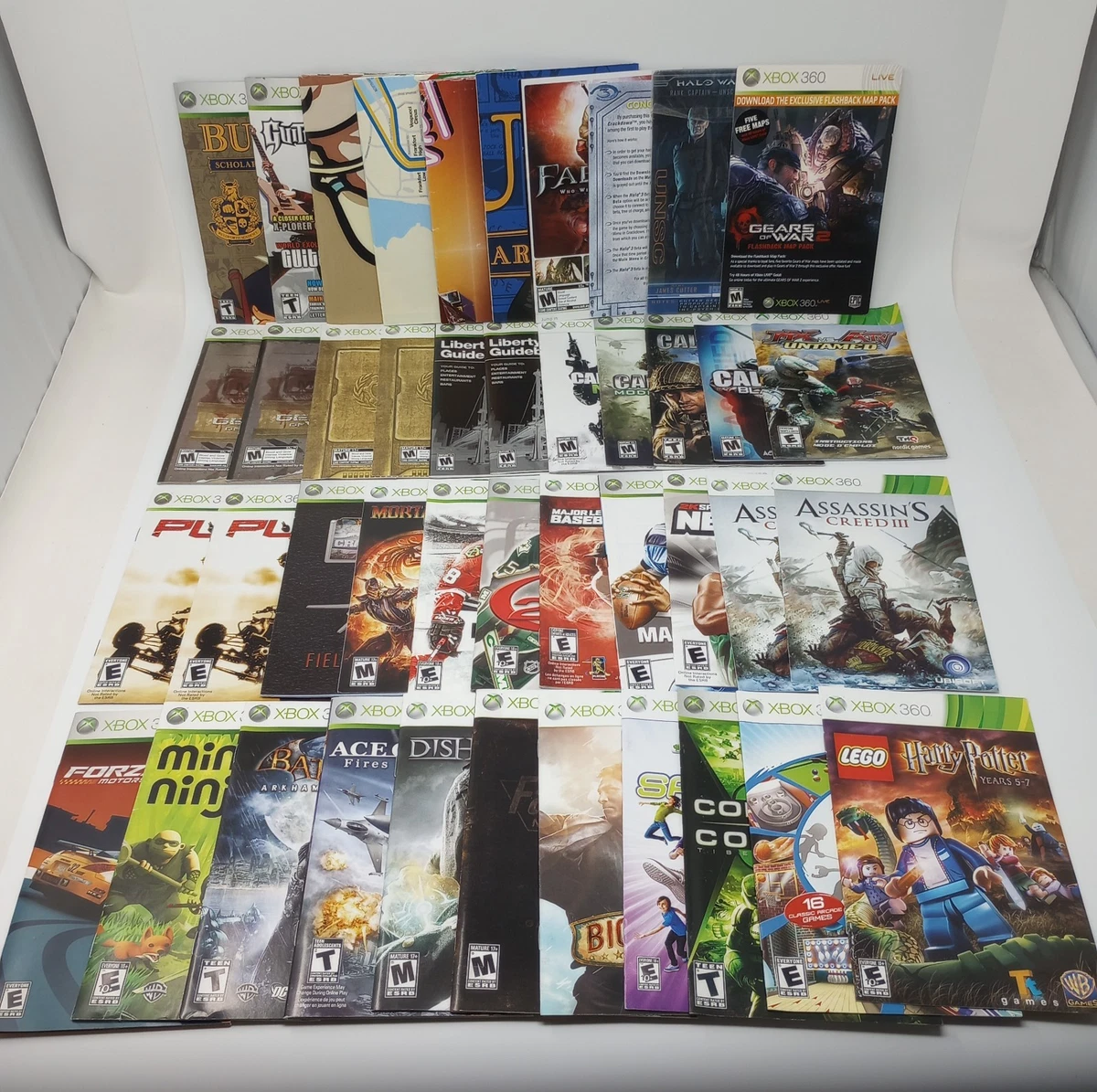 25+ Microsoft Xbox 360 Manuals, Inserts & Box Art for sale