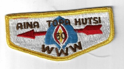 Aina Topa Hutsi Lodge 50 Order Arrow Flap YEL Bdr.