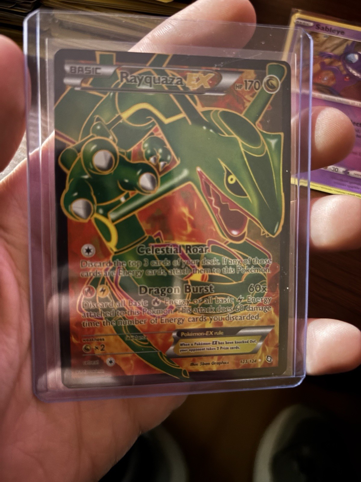 Pokemon Rayquaza EX 123/124 and 75/108 