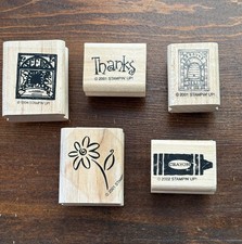 Mixed Stampin' Up Stamps  Set of 5 All for One price Craft Stamps Mixed Image