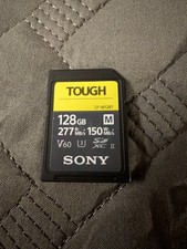 Sony Tough SF-M128T 128GB SDXC UHS-II 277MB/s U3 V60 Camera Memory Card