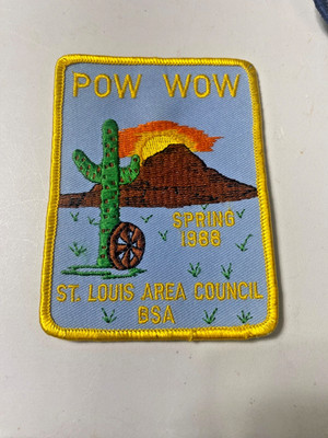 BOY SCOUT PATCH. ST LOUIS COUNCIL: POW WOW SPRING 1988