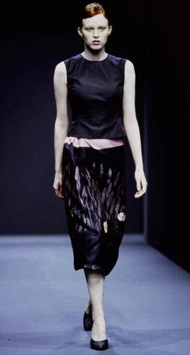 *PRADA* Abito midi smanicato stampa grano seta SS 1998 vintage da collezione IT 40