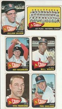 1965 baseball CARDINALS vintage Topps partial team set 11 cards lot RC