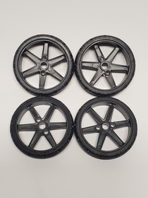 4 Knex Narrow Tires Moto 2" Black Spoke Wheels - K'nex OEM