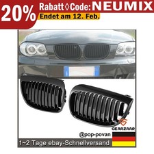 Kühlergrill Front Grill Nieren Einzelsteg Glanz für BMW E81 E87 2004-07 Schwarz