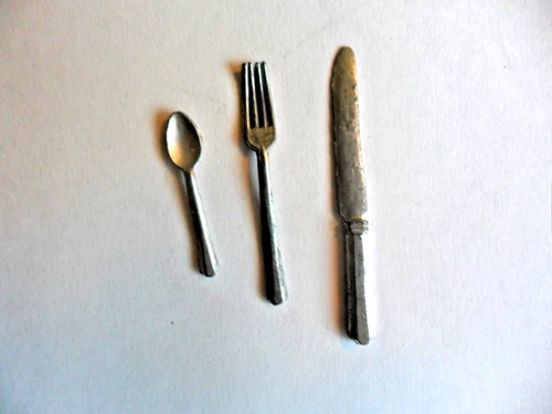 Three Sets Vintage Barbie Size Silverware ~ Knives, Forks & Spoons in Mint Cond.