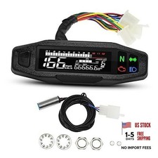 Motorcycle Speedometer 9-16V Universal Motorcycle Gauge Cluster with Digital