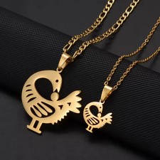 Sankofa Adinkra Symbol Jewelry, Backward Bird Pendant Necklace Adinkra Codes