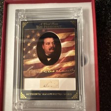 Grover Cleveland Authentic Handwritten Word Card A Word From The President