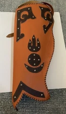COOL! Mongolian-Style Orange Leather Bow And Arrow Case Quiver
