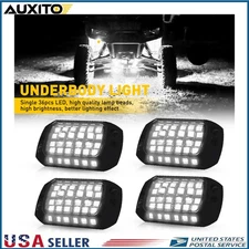 4x Pure White LED Rock Lights Underbody Glow Lamp for Offroad SUV Pickup Truck D