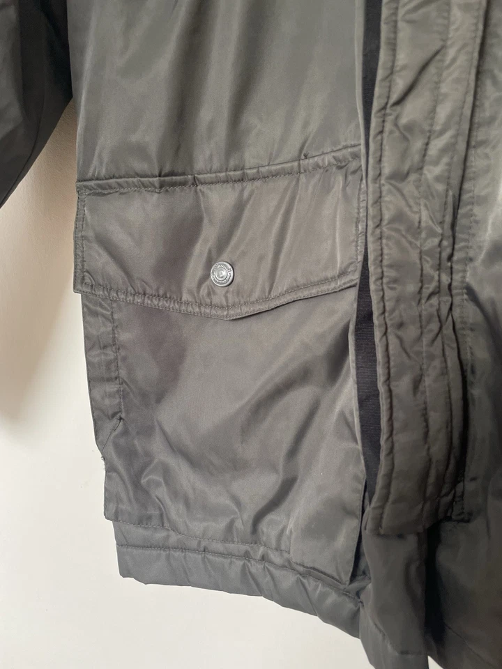 Y2K Ben Sherman Khaki Parker jacket coat Small hood Oasis Liam Gallagher 1990 - Image 3 of 4