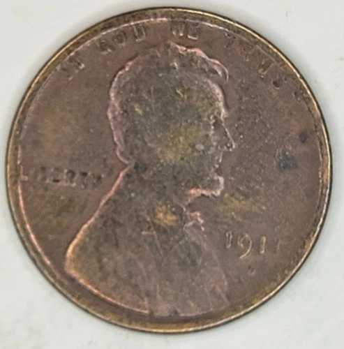 1911-D 1c MS BN - Lincoln Wheat Back - F - BR - Circulated