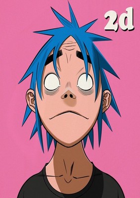 Gorillaz Damon Albarn 2D A3 A4 Print Poster Unframed Music Album