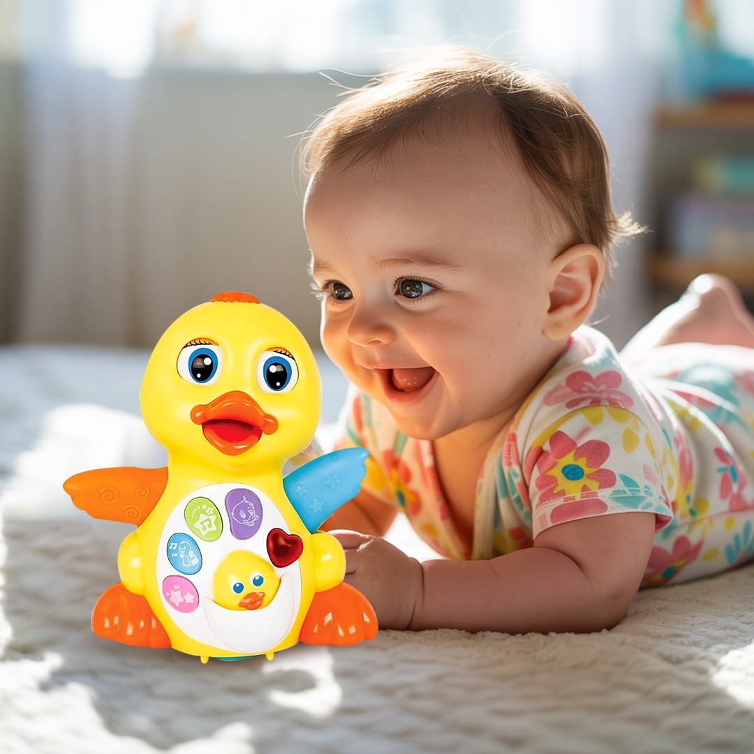 Baby Duck Toy with Music - Light, Electric and Musical Dancing Duck Gift for Kid