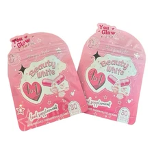 2 Pack You Glow Babe Beauty 4 in 1 White Glutathione Food Supplement 60 capsules