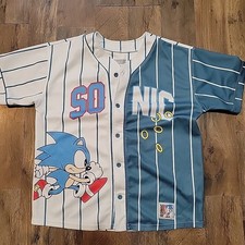 Sonic the Hedgehog Baseball Jersey Youth Large Sonic Jersey