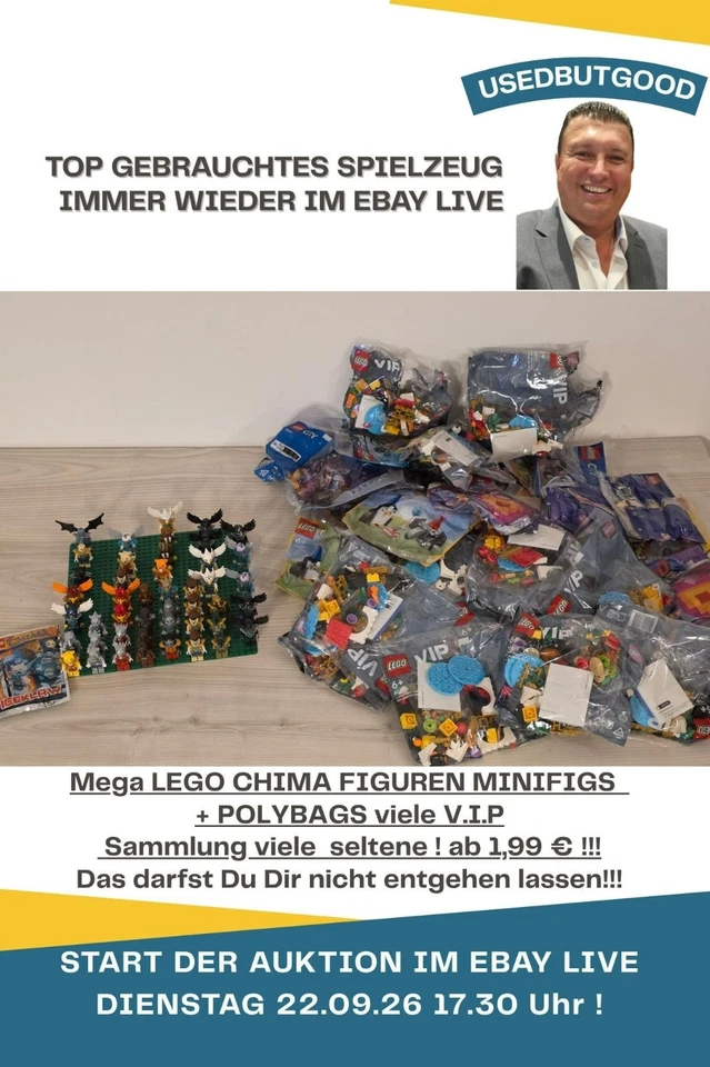 Lego Technic Sammlung CHIMA FIGUREN+ POLYBAGS  LIVE EVENT 22.09.26 17.30Uhr