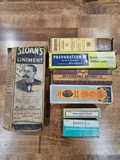 Vintage Lot of Medicine Ointment with Boxes Paperwork Condom