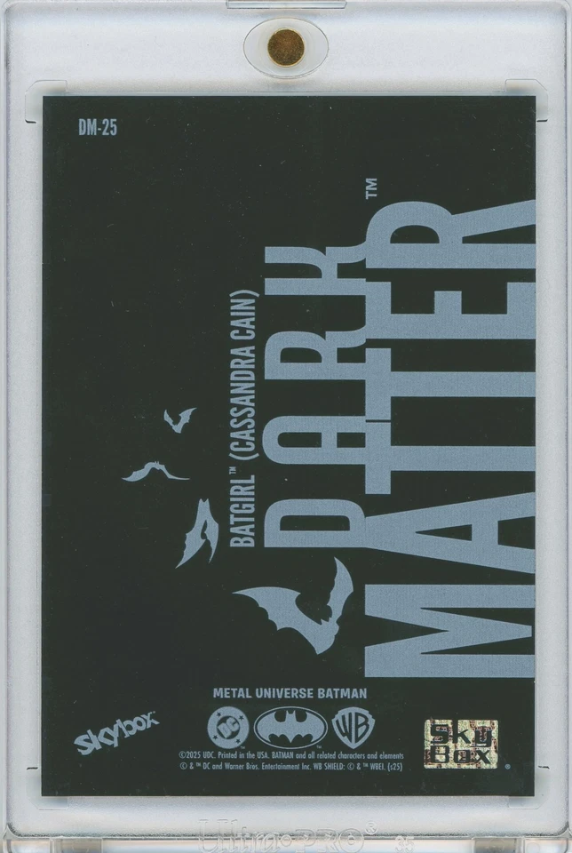 2025 SkyBox Metal Universe Batman DM-25 Batgirl (Cassandra Cain) Dark Matter SSP - Image 3 of 3
