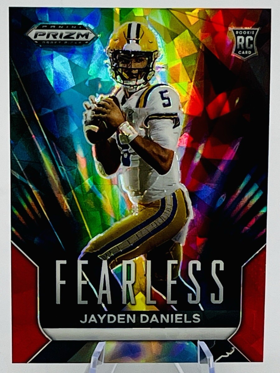 2024 Panini Prizm Draft Picks Jayden Daniels Fearless RC Red Ice
